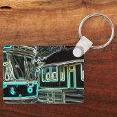 CLRV Neon bij stn 4cm x 5cm Aluminium Sleutelhange Sleutelhanger (Voorkant)