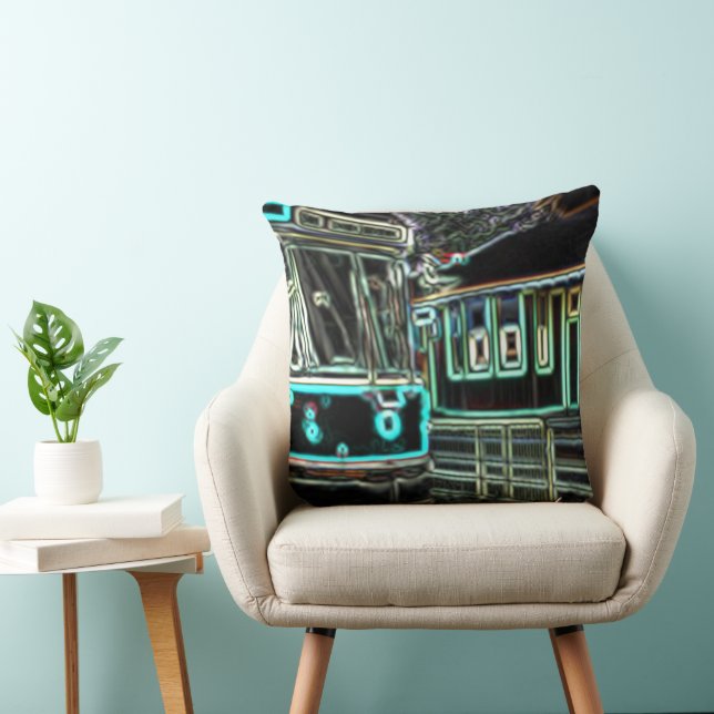 CLRV Neon bij stn 51cmx51cm Polyester Sierkussen (Stoel)