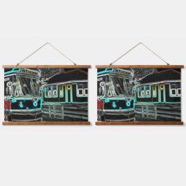 CLRV Neon bij stn 91x66cm 2set Houten Wandtapijt Hangend Wandkleed