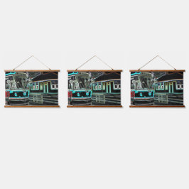 CLRV Neon bij stn 91x66cm 3set Houten Wandtapijt Hangend Wandkleed