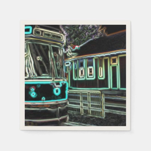 CLRV Neon bij stn Ecru Papier Servet (50 pk) (Voorkant)