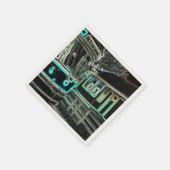 CLRV Neon bij stn Ecru Papier Servet (50 pk) (Hoek)