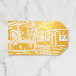 CLRV Neon bij stn Folie Bagagestijl Gift Label