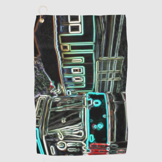 CLRV Neon bij stn Golf Towel Golfhanddoek (Voorkant)