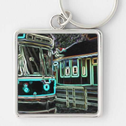 CLRV Neon bij stn Grote Premium Sleutelhanger (Voorkant)