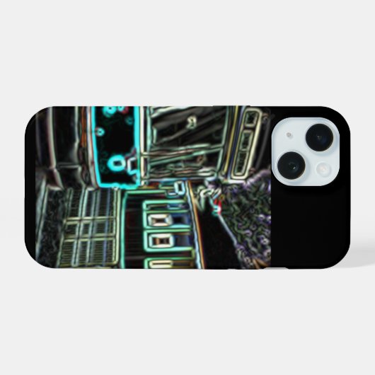CLRV Neon bij stn iPhone 15 telefoonhoesje iPhone 15 Case (Achterkant horizontaal)