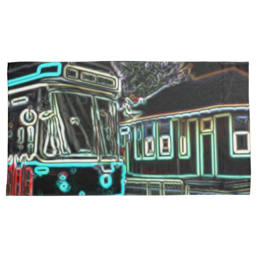 CLRV Neon bij stn King Size Dual Kussenslopen (Voorkant-Rechts)