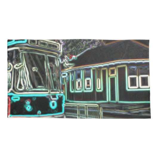 CLRV Neon bij stn King Size Single Kussensloop (Achterkant)