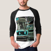 CLRV Neon bij stn Mannen 3/4 Sleeve Raglan T-Shirt (Voorkant)
