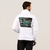 CLRV Neon bij stn Mannen Hoodie (Achterkant volledig)