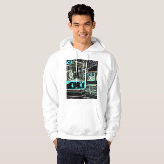 CLRV Neon bij stn Mannen Hoodie (Voorkant volledig)