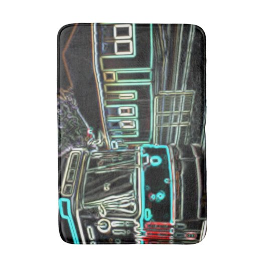 CLRV Neon bij stn Medium Bath Mat (Voorkant Verticaal)