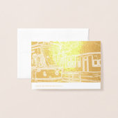 CLRV Neon bij stn Mini Horizontale Folie Gift Labe Kaarten (Met envelop)