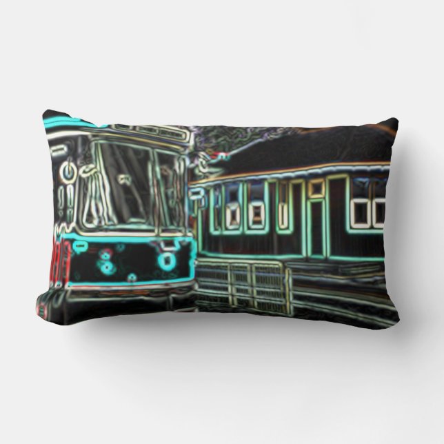 CLRV Neon bij stn Polyester Lumbar Pillow Kussen (Voorkant)