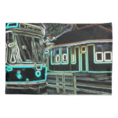 CLRV Neon bij stn Standaard Grootte Dubbele Kussen Kussensloop (Achterkant-Links)