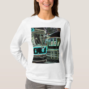 CLRV Neon bij stn Vrouwen Basic T-shirt met lange