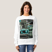 CLRV Neon bij stn Women's Basic Sweatshirt (Voorkant volledig)