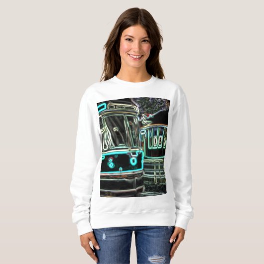CLRV Neon bij stn Women's Basic Sweatshirt (Voorkant volledig)