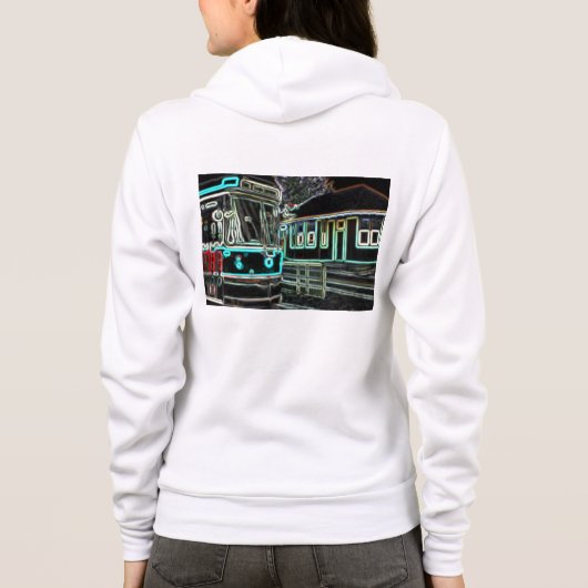 CLRV Neon bij stn Women's Full-Zip Hoodie (Achterkant)