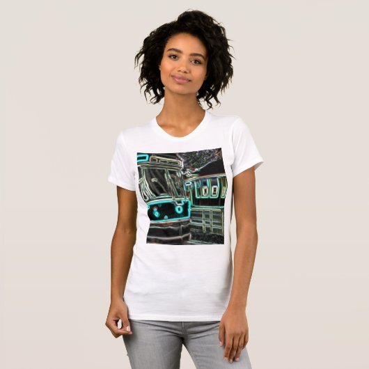 CLRV Neon bij stn Women's Slim Fit T-shirt (Voorkant volledig)