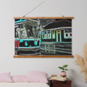 CLRV Neon op stn 91x66cm Houten Overdekte Wandtapi Hangend Wandkleed (Slaapkamer)