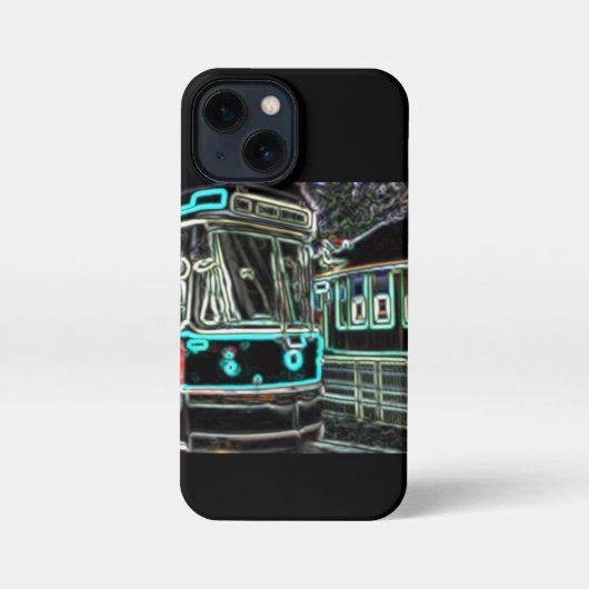 CLRV Neon op stn iPhone Mini Phone Case Hoesje (Achterkant)