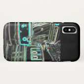 CLRV Neon op stn iPhone X Phone Case (Achterkant (horizontaal))