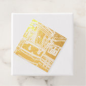 CLRV Neon op stn Square Folie Favoriet Label (Met doos)