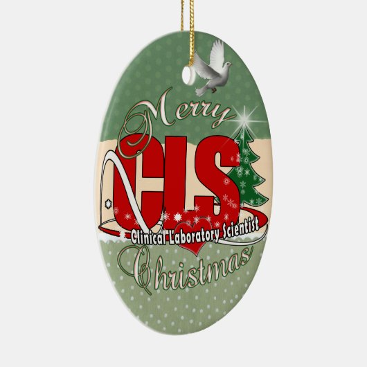 CLS CHRISTMAS Clinical Laboratory Scientist Keramisch Ornament (Rechts)