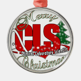 CLS CHRISTMAS Clinical Laboratory Scientist Metalen Ornament