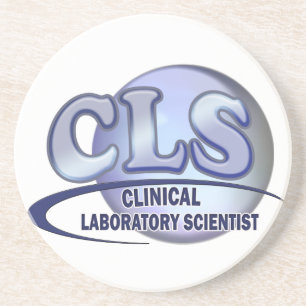 CLS FunBlue LOGO - KLINISCHE LABORATORIUMWETENSCHA Zandsteen Onderzetter