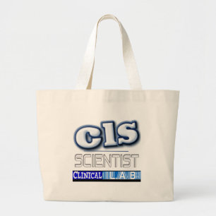 CLS-LOGO - KLINISCHE LABORATORIUMWETENSCHAPPELIJK GROTE TOTE BAG