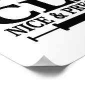 CLS SLOGAN NICE EN PRECIES KLINISCH LAB WETENSCHAP POSTER (Hoek)