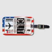 CLT-Bagagelabel van North Carolina Bagagelabel (Voorkant (horizontaal))