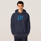 CLT Charlotte Airport Code Design – Carolina Blue Hoodie (Voorkant volledig)