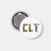 CLT Charlotte North Carolina magneet (Voorkant / Achterkant)