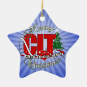 CLT CHRISTMAS klinisch laboratoriumtechnicus Keramisch Ornament (Voorkant)