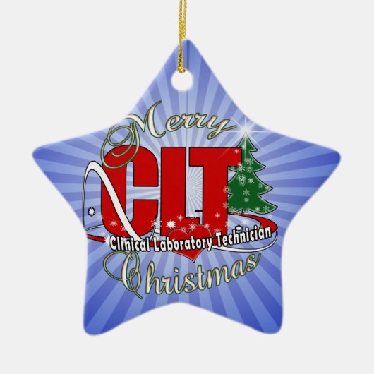 CLT CHRISTMAS klinisch laboratoriumtechnicus Keramisch Ornament (Voorkant)