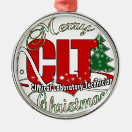 CLT CHRISTMAS klinisch laboratoriumtechnicus Metalen Ornament