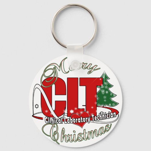 CLT CHRISTMAS klinisch laboratoriumtechnicus Sleutelhanger (Voorkant)