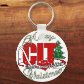 CLT CHRISTMAS klinisch laboratoriumtechnicus Sleutelhanger (Voorkant)