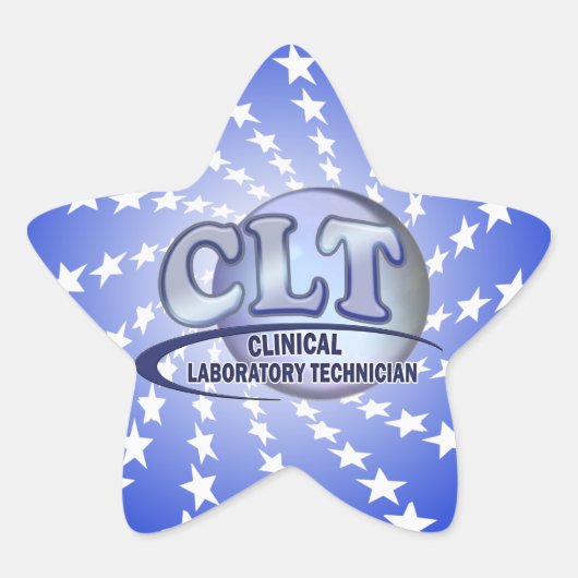 CLT FunBlue LOGO - KLINISCHE LABORATORIUMTECHNICUS Ster Sticker (Voorkant)
