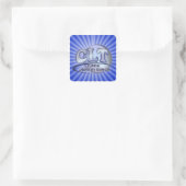 CLT FunBlue LOGO - KLINISCHE LABORATORIUMTECHNICUS Vierkante Sticker (Tas)