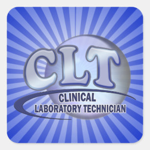 CLT FunBlue LOGO - KLINISCHE LABORATORIUMTECHNICUS Vierkante Sticker