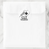 CLT HEART SPUIT KLINISCHE LAB TECH RONDE STICKER (Tas)