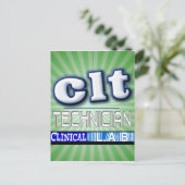 CLT LOGO - KLINISCHE LABORATORIUMTECHNICUS BRIEFKAART (Staand voorkant)