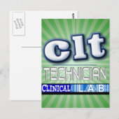 CLT LOGO - KLINISCHE LABORATORIUMTECHNICUS BRIEFKAART (Voorkant / Achterkant)