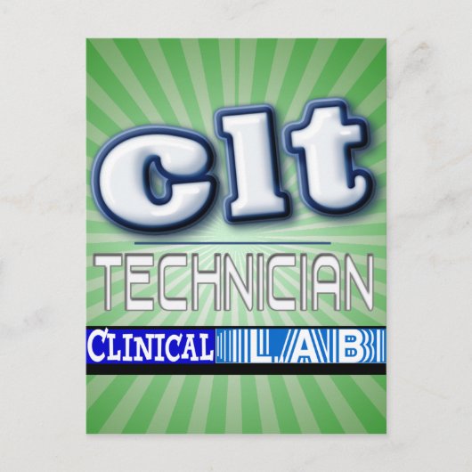 CLT LOGO - KLINISCHE LABORATORIUMTECHNICUS BRIEFKAART (Voorkant)