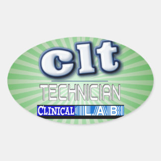 CLT LOGO - KLINISCHE LABORATORIUMTECHNICUS OVALE STICKER