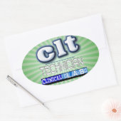 CLT LOGO - KLINISCHE LABORATORIUMTECHNICUS OVALE STICKER (Envelop)